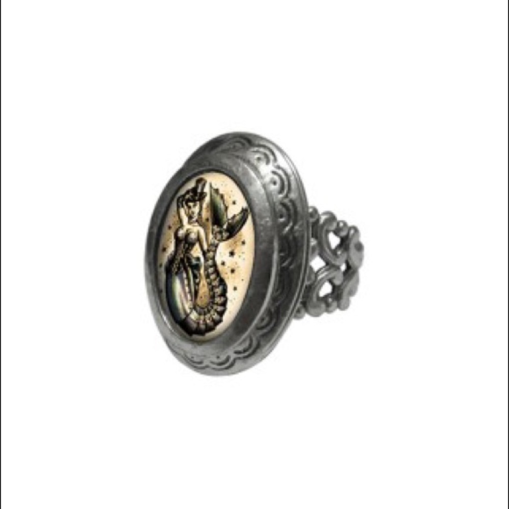 Classic Hardware Mermaid Locket Ring